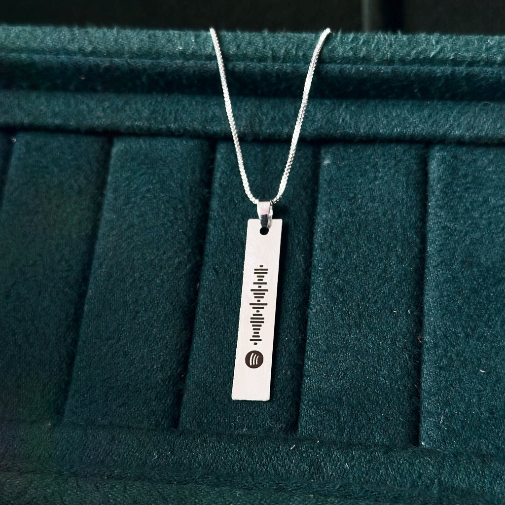 Personalised Spotify QR Engraving Necklace