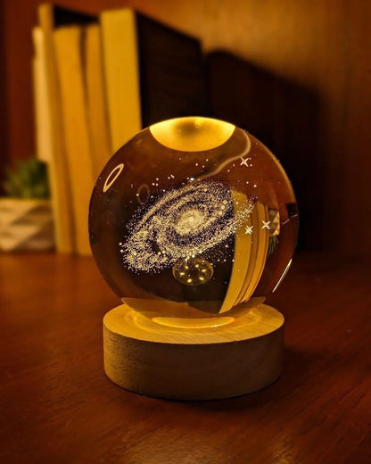 3D Galaxy Crystal Ball Lamp