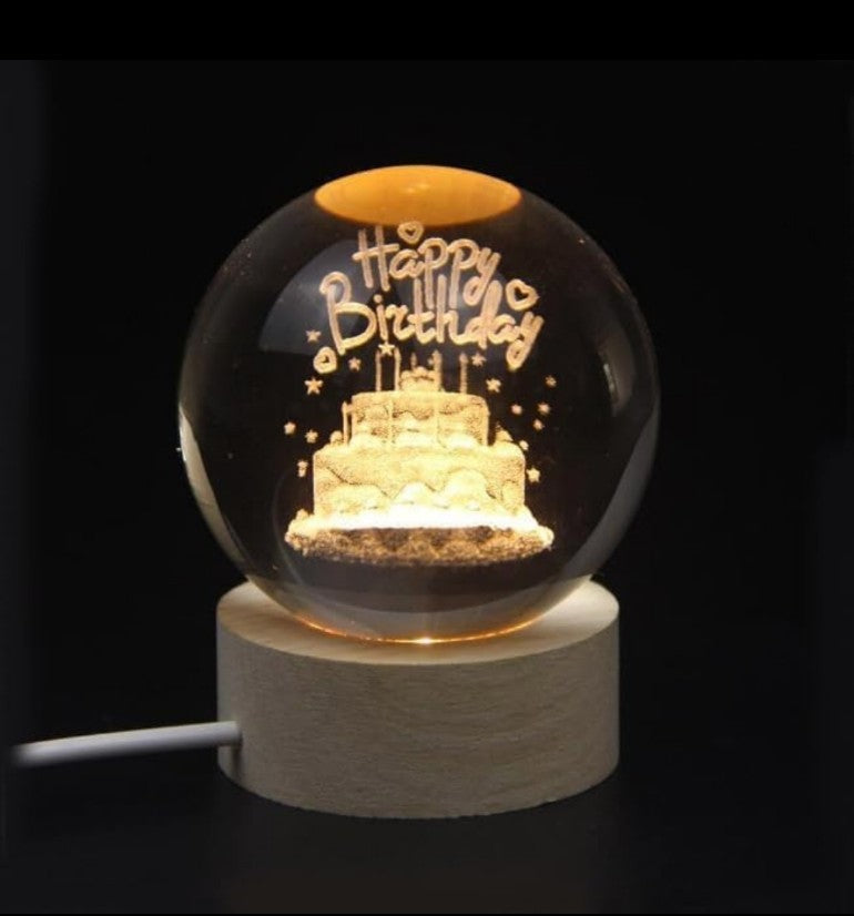 3D HBD Crystal Ball Lamp