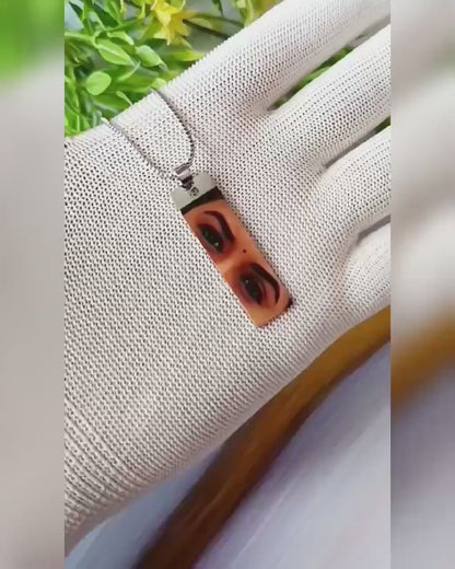 Personalized UV Laser Printed Necklace - Black & White