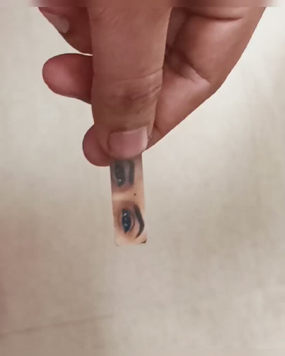 Personalized UV Laser Printed Necklace - Black & White