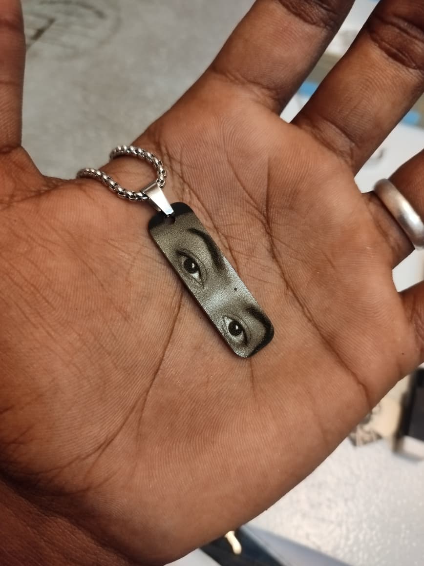 Personalized Eye Engraving Necklace