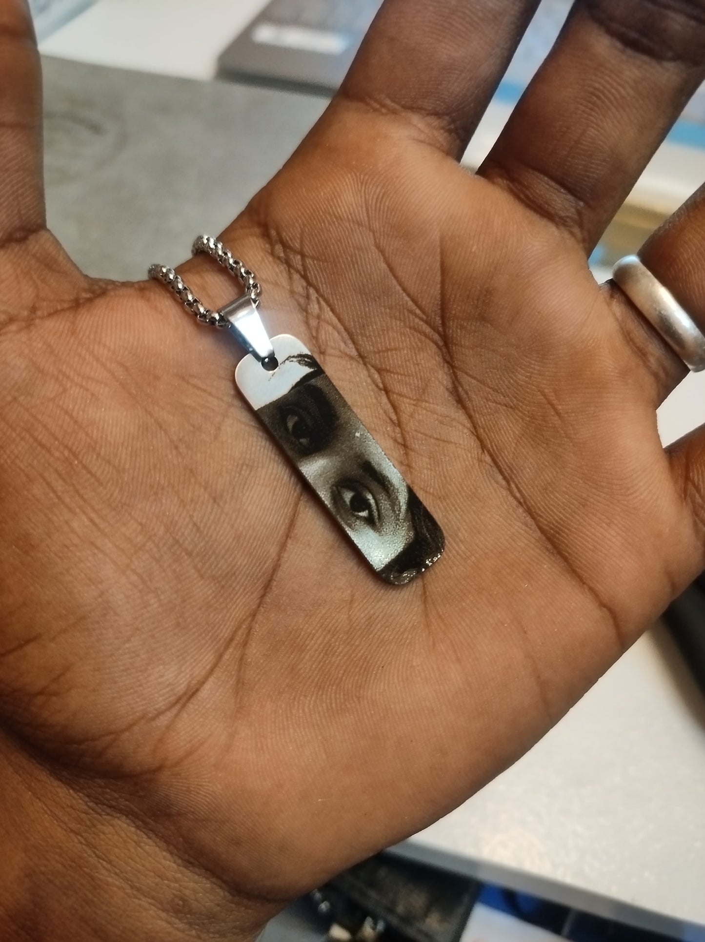 Personalized Eye Engraving Necklace