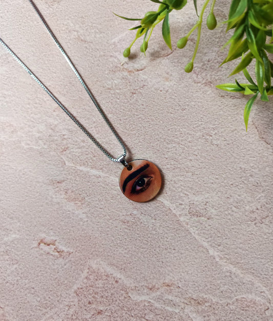 Colour Photo Printed Necklace - Round Shape