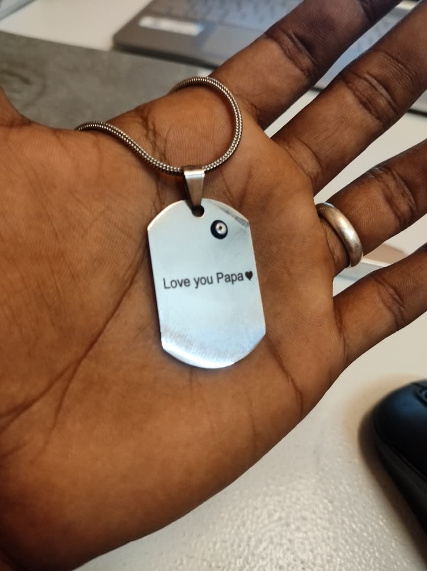 Personalized Photo Engraving Necklace | Army Pendant Shape