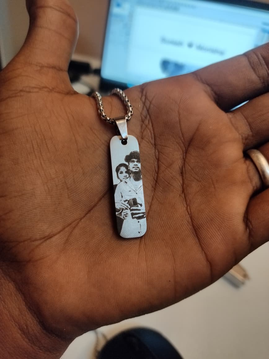 Personalized Photo Engraving Necklace