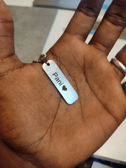 Personalized Eye Engraving Necklace