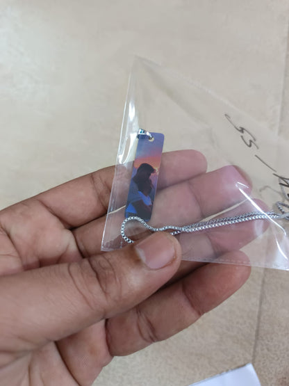 Personalized UV Laser Printed Necklace - Silver Colour - Colour Print