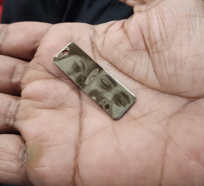 Personalized Photo Engraving Necklace - Silver Colour