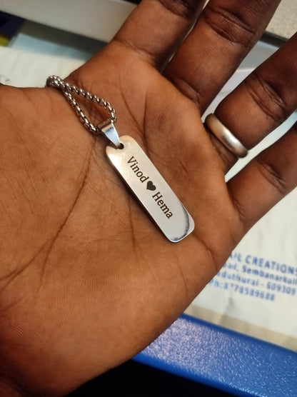 Personalized Eye Engraving Necklace