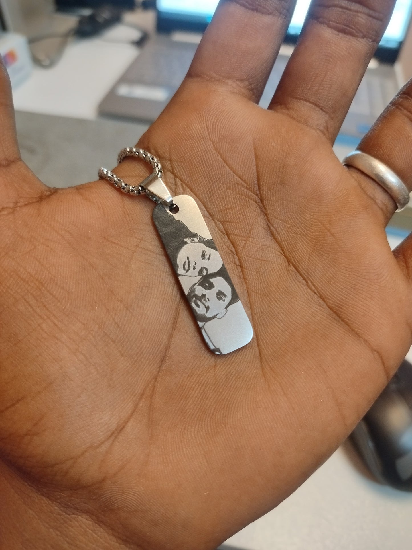 Personalized Photo Engraving Necklace