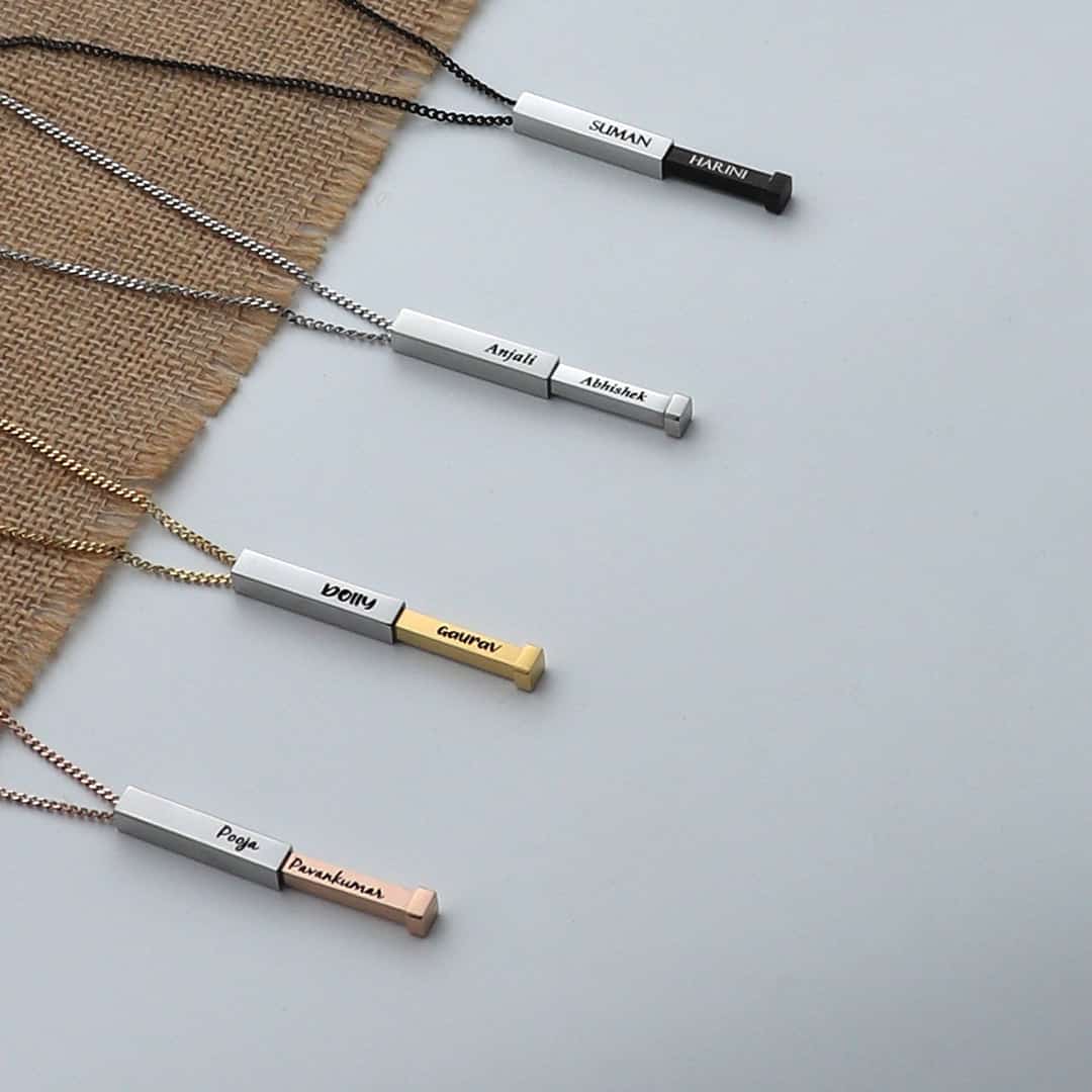 Secret Name Bar Pendant